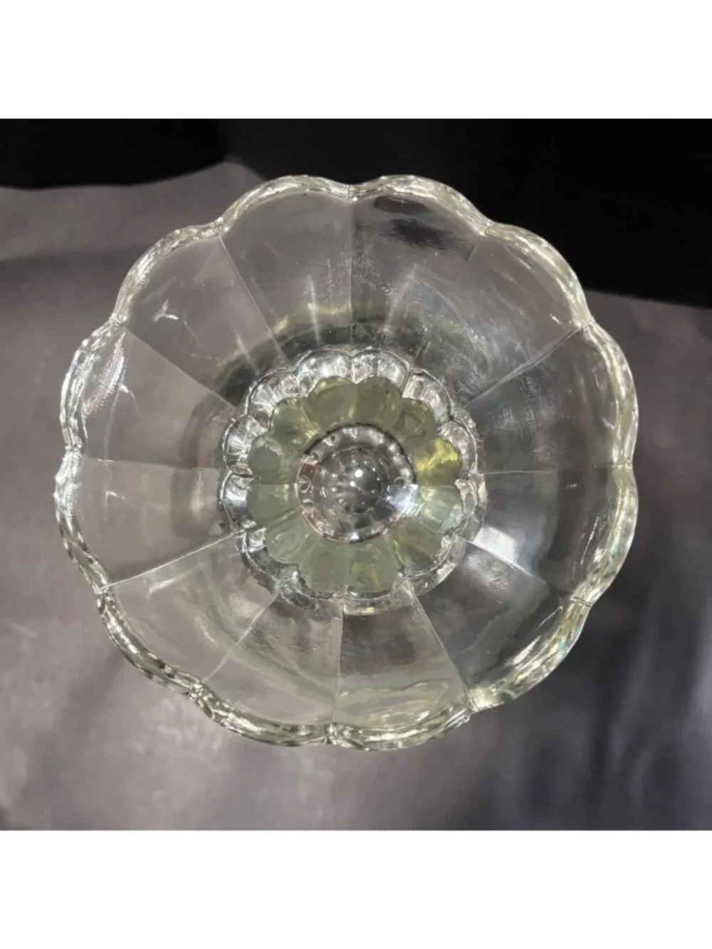 Imperlux Hand Cut Crystal Pedestal Vase With Etched Rose Elegant Vintage Décor